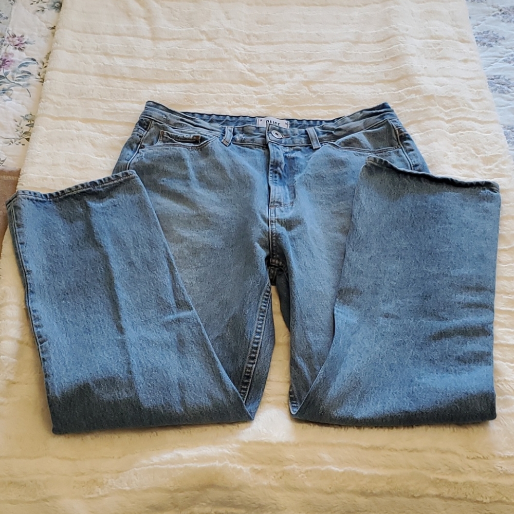 Paige High Rise Sarah Straight Leg Jeans